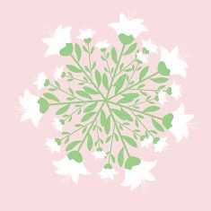 White flower decoration vector design illustration