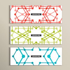 Vector set of stylish modern line textures