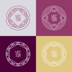 Vector floral frames N3