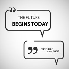 Vector speech bubble on a gray background
