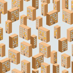 Building seamless pattern Vector background of the city Ghetto