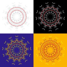 Vector outline emblems badges abstract hipster logo templates