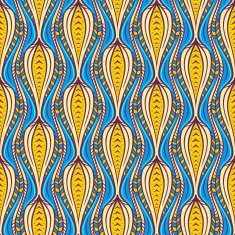 blue vertical pattern with leaves