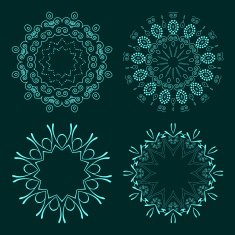 Vector outline emblems badges abstract hipster logo templates N4