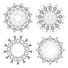 Vector outline emblems badges abstract hipster logo templates N5