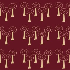 Seamless pattern with stylized trees N2