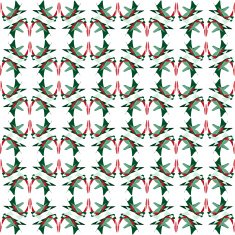Geometric green abstract seamless background on white