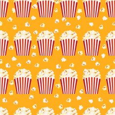 Seamless Popcorn Background Pattern