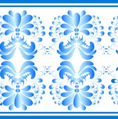 National Russian painting Gzhel style Seamless texture