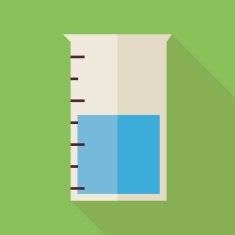 Flat Science and Education Chemistry Measure Flask Illustration N2