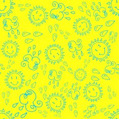 Doodle seamless pattern with sun N6