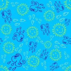 Doodle seamless pattern with sun N8