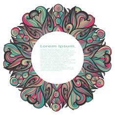 Curl abstract pattern with multicolored waves Vector illustration N5