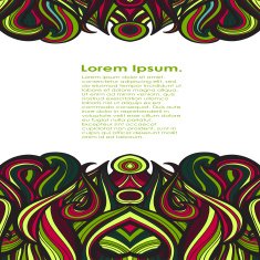 Curl abstract pattern with multicolored waves Vector illustration N7