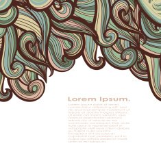 Curl abstract pattern with multicolored waves Vector illustration N14