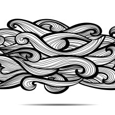 Curl abstract pattern with multicolored waves Vector illustration N17
