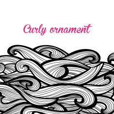 Curl abstract pattern with multicolored waves Vector illustration N18