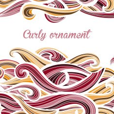 Curl abstract pattern with multicolored waves Vector illustration N22