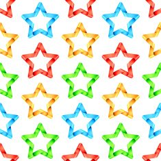 Folded Stars Seamless Pattern