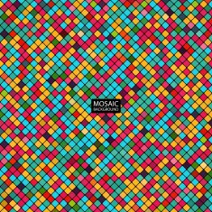 abstract mosaic background of pixel tile colorful squares