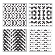 black and white mix circle pattern