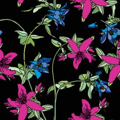 Seamless Pattern with floral ornament N72