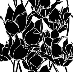 Seamless pattern with flowers tulips N2