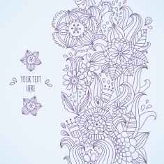 Hand drawn floral element for your design
