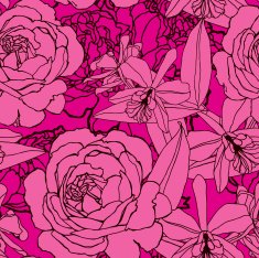 Seamless pattern with flowers rose N29