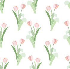 Seamless pattern with flowers tulips N3