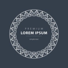 Vector set outline emblems and badges - abstract hipster logo N5