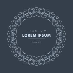 Vector set outline emblems and badges - abstract hipster logo N6