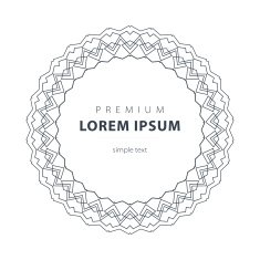 Vector set outline emblems and badges - abstract hipster logo N7