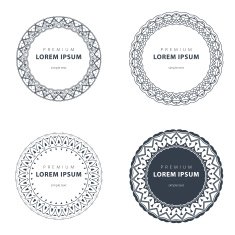 Vector set outline emblems and badges - abstract hipster logo N9