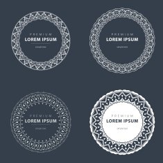 Vector set outline emblems and badges - abstract hipster logo N10