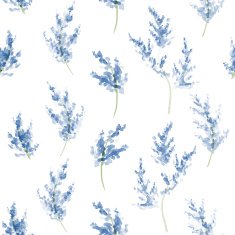 Hand painted watercolor flowers seamless pattern
