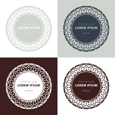 Vector set outline emblems and badges - abstract hipster logo N16