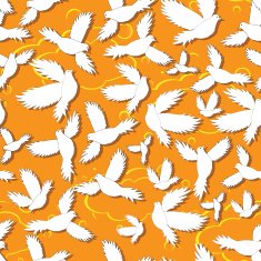 Holy birds dove seamless pattern N2