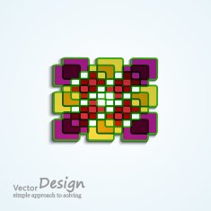 Pattern abstract mosaic vector N2
