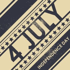 Retro styled card for Fourth July Celebration Grunge background