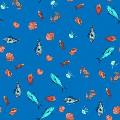 Hand drawn marine pattern