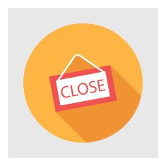 Close door sign