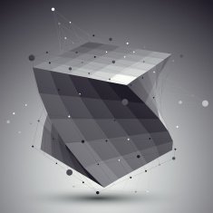 Contemporary techno black and white stylish construction