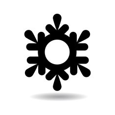Snowflake icon vector illustration eps10 on white background