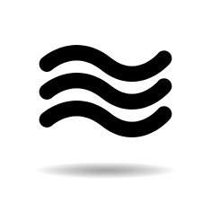 Sea waves icon vector illustration eps10 on white background