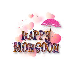 Poster banner or flyer Happy Monsoon