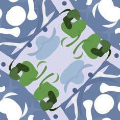 Repeating Organic Shapes Pattern