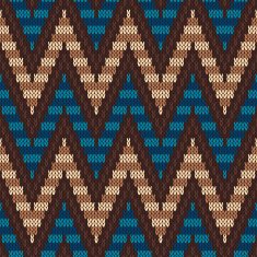 Traditional Fair Isle Pattern Seamless Knitting Ornament N13
