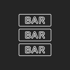 Bar shop sign line icon N2