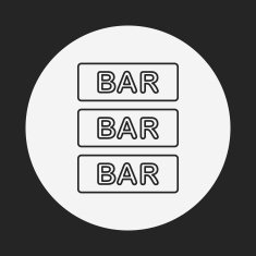 Bar shop sign line icon N3